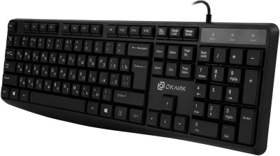 Клавиатура Оклик 145M черный USB (1659983) кабель 1.85м