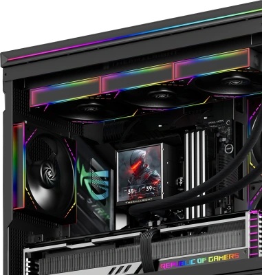 Система водяного охлаждения Thermalright Peerless Vision 360 ARGB Soc-AM5/AM4/1200/1700/1851 черный 4-pin 28.2dB Al LCD Ret (P-VISION-360-BL-ARGB)