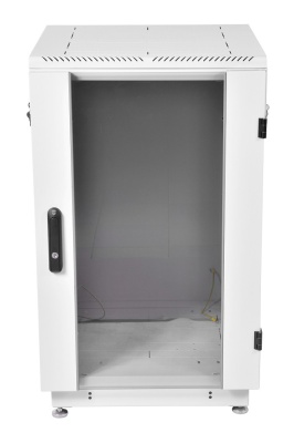 Шкаф коммутационный ЦМО (ШТК-М-18.6.6-1ААА-9005) напольный 18U 600x600мм пер.дв.стекл задн.дв.стал.лист 2 бок.пан. направл.под закл.гайки 270кг черный 455мм 48.6кг 180град. 960мм IP20 сталь