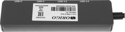 Разветвитель USB-C Origo OU3340C 4порт. черный (OU3340C/A1A)