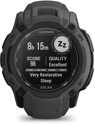 Смарт-часы Garmin Instinct 2X Solar 50мм 1" MIP корп.черный рем.черный (010-02805-00)