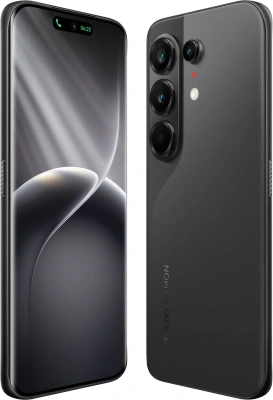 Смартфон Tecno Camon 50 Ultra 5G 256Gb 12Gb черный моноблок 3G 4G 2Sim 6.78" 1208x2644 Android 16 50Mpix 802.11 a/b/g/n/ac/ax NFC GPS GSM900/1800 GSM1900 Protect FM