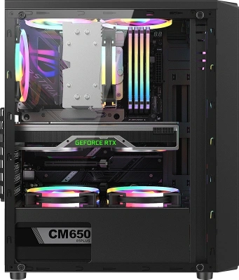 Корпус Formula Mana AR V2 черный без БП ATX 4x120mm 2xUSB2.0 1xUSB3.0 audio bott PSU