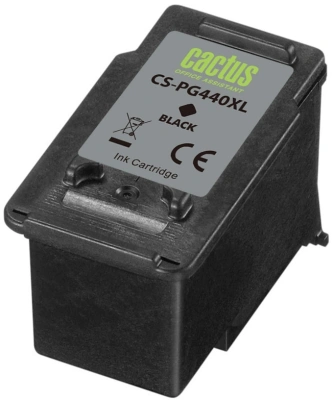 Картридж струйный Cactus CS-PG440XL PG-440XL черный (600стр.) (23мл) для Canon Pixma MG2140/3140/2240/2245/3240/3540/3640/4140/4240/4250/MX374/375/394/434/454/474/514/524/534/TS5140 с чипом