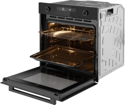 Духовой шкаф Электрический Weissgauff EOM 741 PDB Black Edition черный