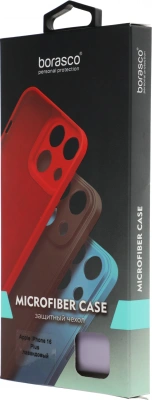 Чехол (клип-кейс) BoraSCO для Apple iPhone 16 Plus Microfiber Case лавандовый (73686)