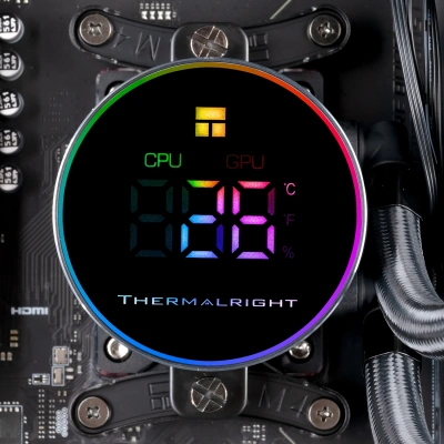 Система водяного охлаждения Thermalright Frozen Magic 360 Digital V2 ARGB Soc-AM5/AM4/1200/1700/1851 черный 4-pin 28.2dB Al LCD Ret (F-MAGIC-360-DIGITAL-BL-ARGB-V2)