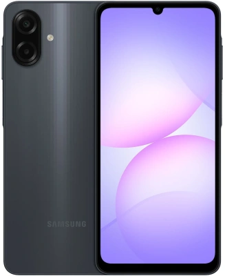 Смартфон Samsung SM-A075F Galaxy A07 64Gb 4Gb черный моноблок 3G 4G 2Sim 6.7" 720x1600 Android 15 50Mpix 802.11 a/b/g/n/ac GPS GSM900/1800 GSM1900 Protect microSD max2048Gb