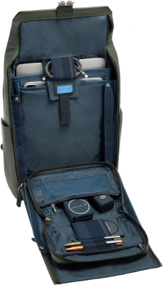 Рюкзак мужской Piquadro Tebe CA7158W144/VE хаки натур.кожа