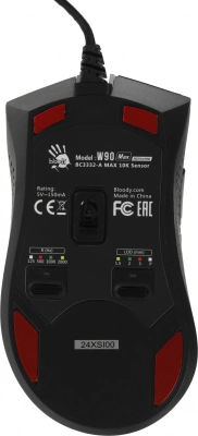 Мышь A4Tech Bloody W90 Max черный оптическая 10000dpi USB 10but (W90 MAX ( STONE BLACK))