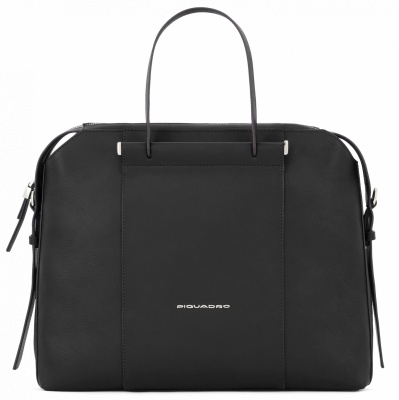 Сумка женская Piquadro Circle CA4577W92/N с отделением для ноутбука 14" черная натур.кожа
