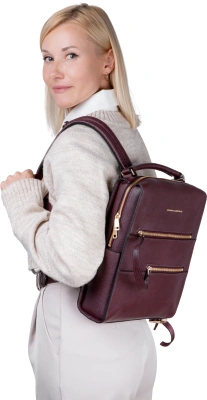 Рюкзак женский Piquadro Patricia CA6771W140/BO бургунди натур.кожа