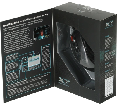 Мышь A4Tech XL-750BK черный лазерная 3600dpi USB 6but (XL-750BK USB)