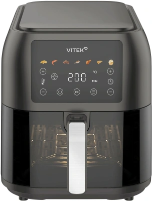 Аэрогриль Vitek VT-AF8001 8л 1700Вт темно-серый/черный