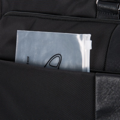 Сумка портплед Piquadro Brief2 PA4344BR2/N черная нейлон/натур.кожа