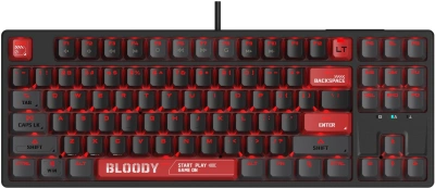 Клавиатура A4Tech AT87 черный/красный USB for gamer LED кабель 1.8м