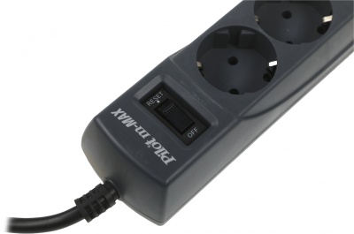 Сетевой фильтр Pilot m-MAX 5м (4 розетки) серый (коробка)