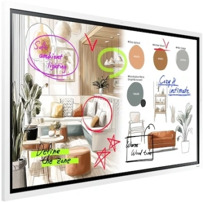 Панель Samsung 55" Электронный флипчарт Samsung WM55FX белый VA LED 6.7ms 16:9 HDMI M/M матовая 450cd 178гр/178гр 3840x2160 4K USB 28.6кг