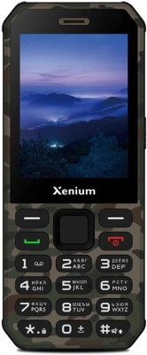 Мобильный телефон XENIUM X300 зеленый моноблок 2Sim 2.8" 240x320 Nucleus 0.3Mpix GSM900/1800 MP3 FM microSD max32Gb
