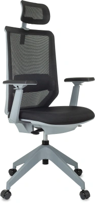 Кресло эргономичное Бюрократ MC-G611NL-H черный Elastic-102 с подголов. крестов.4-луч. пластик пластик серый