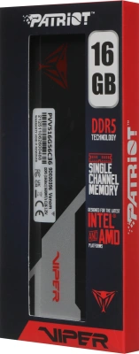 Память DDR5 16GB 5600MHz Patriot PVV516G56C36 Viper Venom RTL Gaming PC5-44800 CL36 DIMM UDIMM 288-pin 1.25В kit с радиатором Ret