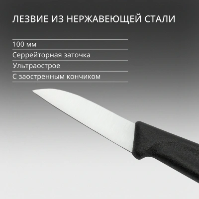 Нож кухонный Victorinox Swiss Classic (6.7303) стальной лезв.60мм прямая заточка черный