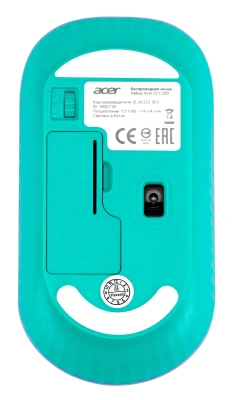 Мышь Acer OMR200 зеленый/фиолетовый оптическая 1200dpi беспров. USB для ноутбука 3but (ZL.MCEEE.021)