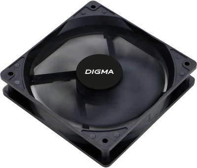 Вентилятор для корпуса Digma DFAN-120-9 120х120x25 черный 3-pin 4-pin (Molex) 23дБ (упак.:1шт) Ret