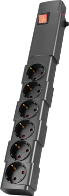 Сетевой фильтр Buro 600SPro-16-3-G 3м (6 розеток) графитовый (коробка)