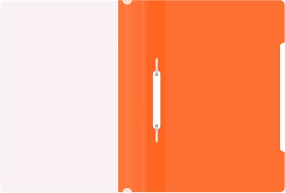 Папка-скоросшиватель Бюрократ -PS20OR A4 прозрач.верх.лист пластик оранжевый 0.12/0.16