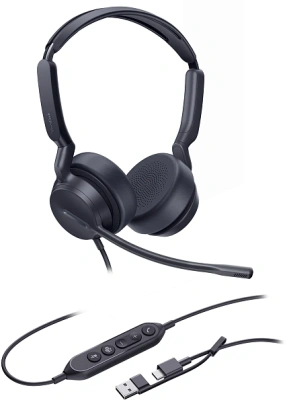 Наушники с микрофоном Yealink UH42 SE черный накладные USB оголовье