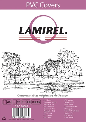 Обложки для переплёта Fellowes A4 200мкм прозрачный (100шт) Lamirel (LA-78682)