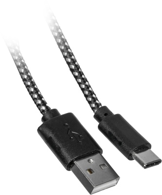 Кабель Buro Braided BHP RET TYPEC1 USB (m)-USB Type-C (m) 1м