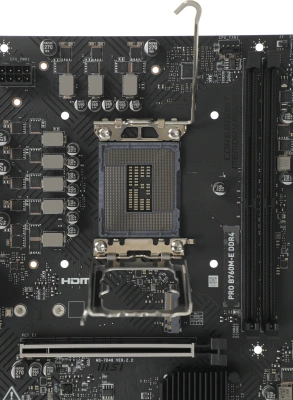 Материнская плата MSI PRO B760M-E DDR4 Soc-1700 Intel B760 2xDDR4 mATX AC`97 8ch(7.1) GbLAN+VGA+HDMI