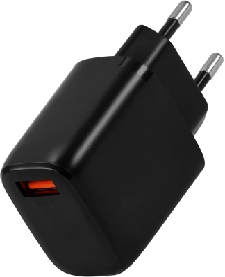 Сетевое зар./устр. Buro BUWG1 18W 3A (QC) USB-A универсальное черный (BUWG18P100BK)