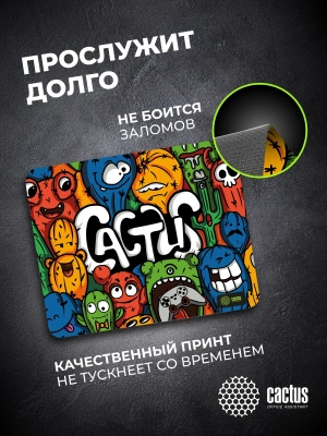 Коврик для мыши Cactus Colorful Cacti 300x250x3мм (CS-MPC-D03M)