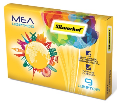 Мел цветной Silwerhof 882086-09 Солнечная коллекция 9цв. картон.кор.