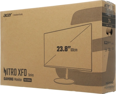 Монитор Acer 23.8" Nitro XF240YW5bmiiphx черный IPS LED 1ms 16:9 HDMI M/M матовая HAS Piv 250cd 178гр/178гр 1920x1080 240Hz FreeSync Premium DP FHD 3.86кг