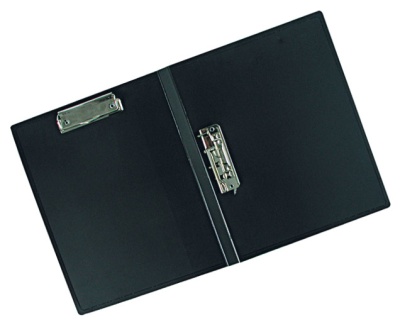 Папка метал.зажим/верх.приж Бюрократ -PZ07D+C A4 пластик 0.7мм торц.карм с бум. встав ассорти