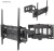 Кронштейн для телевизора Kromax PIXIS-XL-2 черный 40"-90" макс.50кг настенный поворот и наклон