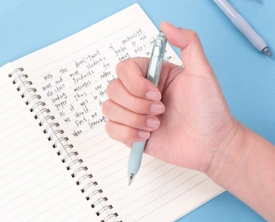 Ручка гелев. автоматическая Deli EG157-BK ассорти d=0.5мм черн. черн. резин. манжета