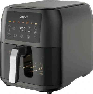 Аэрогриль Vitek VT-AF8001 8л 1700Вт темно-серый/черный