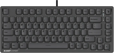 Клавиатура A4Tech Bloody MS76 темно-серый USB Multimedia for gamer LED (MS76) кабель 1.8м
