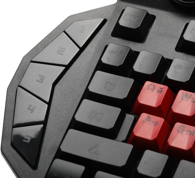 Клавиатура A4Tech B318 черный USB Multimedia for gamer LED (подставка для запястий) кабель 1.8м