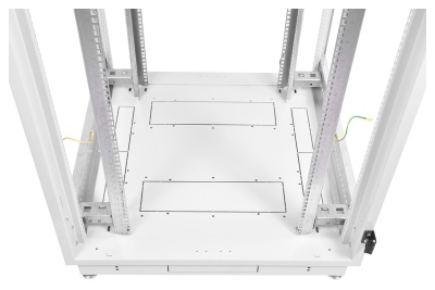 Шкаф серверный ЦМО (ШТК-М-42.8.10-4ААА) напольный 42U 800x1000мм пер.дв.перфор. задн.дв.спл.стал.лист 2 бок.пан. направл.под закл.гайки 550кг серый 855мм 134.3кг 180град. 2030мм IP20