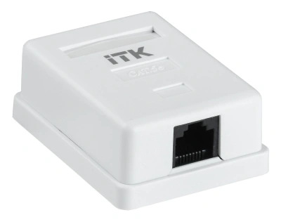 Розетка ITK CS2-1C5EU-12 настен. RJ45 1 кат.5E UTP бел.