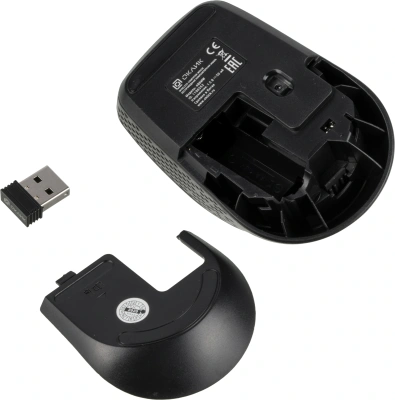Мышь Оклик 486MW черный/серый оптическая 1600dpi беспров. USB для ноутбука 3but (1196552)