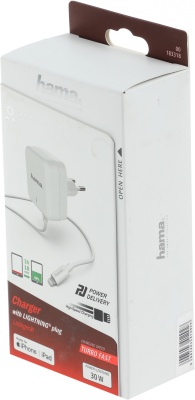 Сетевое зар./устр. Hama H-183318 30W 3A (PD) для Apple белый (00183318)