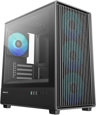 Корпус Deepcool CC350 4F черный без БП mATX 8x120mm 2x140mm 2xUSB2.0 1xUSB3.0 audio bott PSU