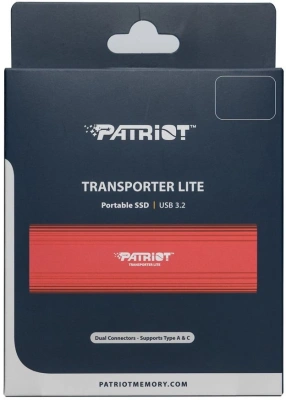 Накопитель SSD Patriot USB-C 1TB PTPL1TBPEC Lite Transporter красный